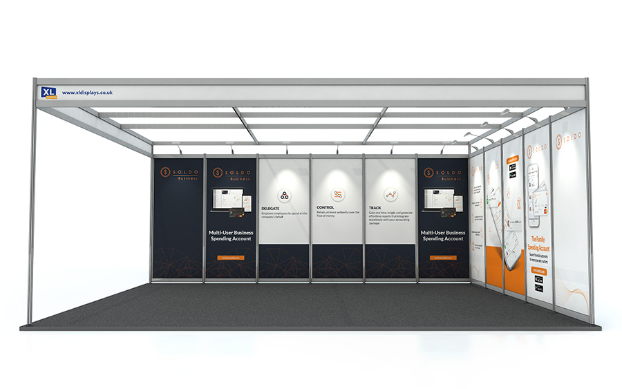 PVC Graphics to Suit a 5m x 6m L-Shape Shell Scheme