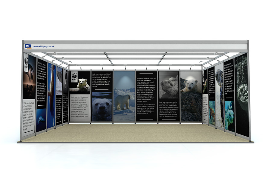 Foamex Graphics to Suit a 5m x 6m U-Shape Shell Scheme