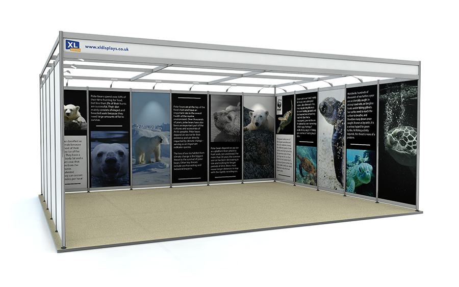 5m x 6m U-Shape Shell Scheme Exhibition Stand Foamex Graphics