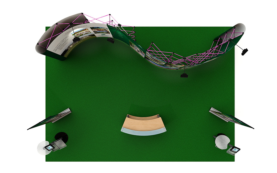 Linked Pop Up Exhibition Stand Plan View
