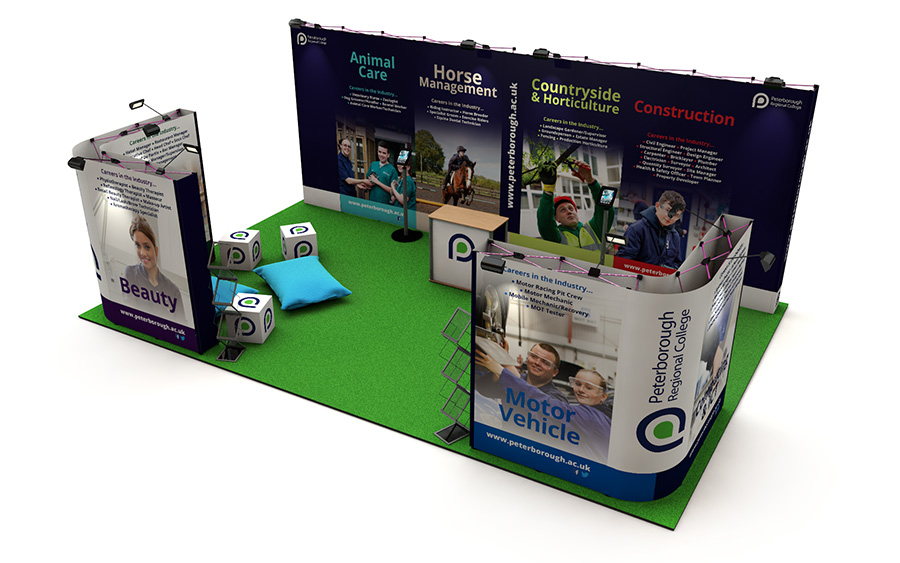 Pop Up Exhibition back Wall With Meeting Corners