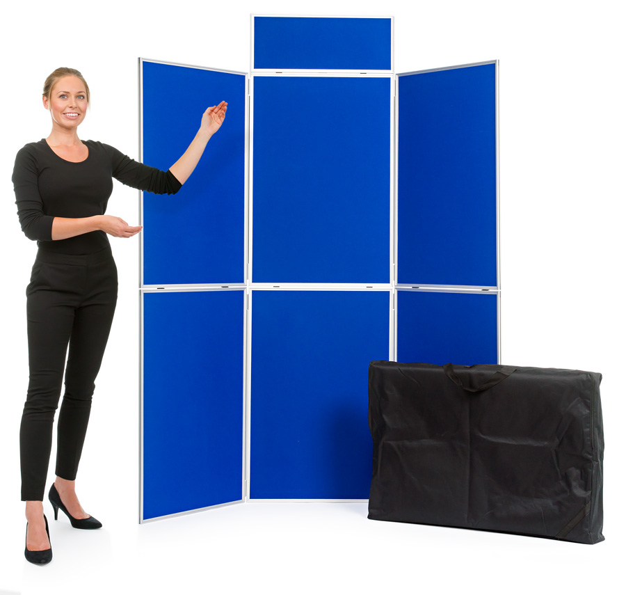 6 Panel Folding Display Board Kit with Header Panel + Portable Carry Bag