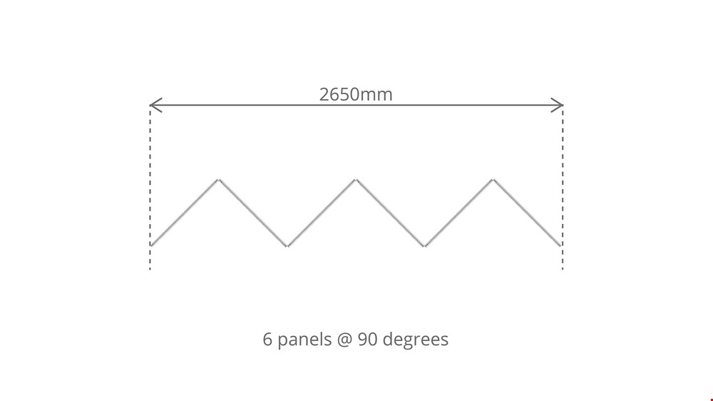 Top View of 6 Panel Mobile Concertina Screen Room Divider