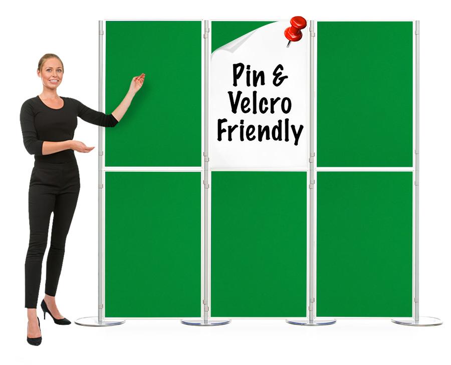 Pinnable 6 Panel And Pole Modular Display Boards