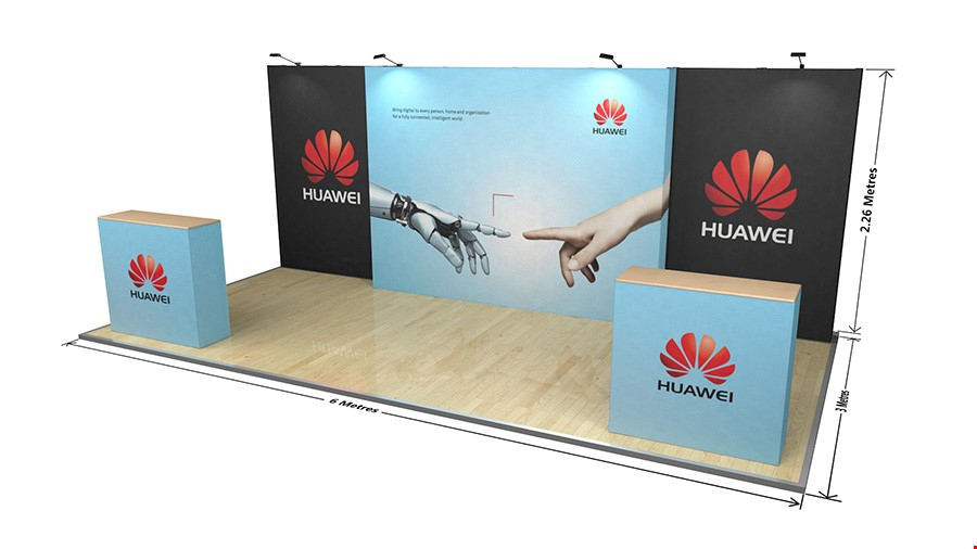 Large Format 6m Conference Display Stand Dimensions 
