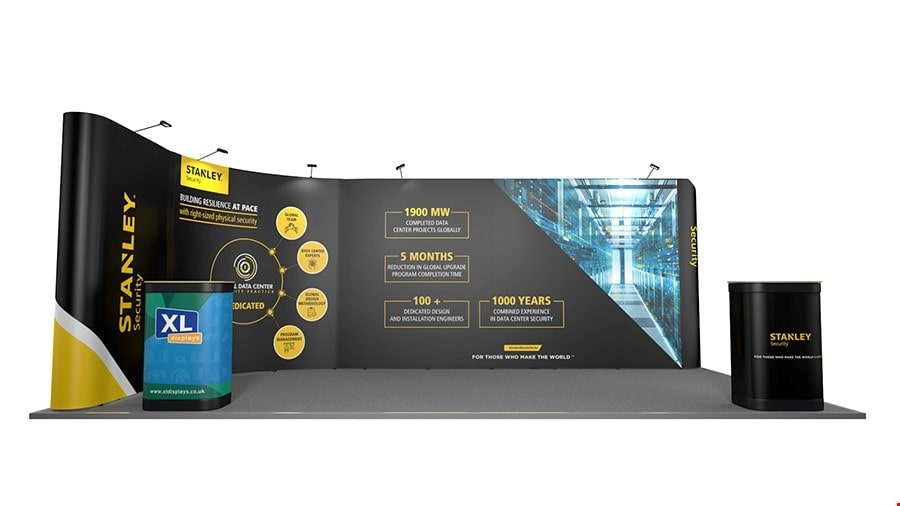 6m x 3m Linked L-Shaped Pop Up Display Stand