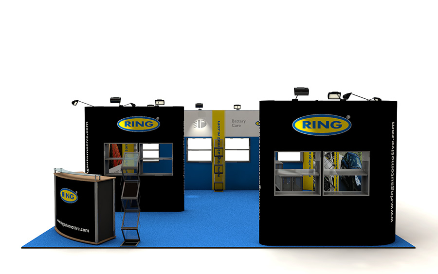 Linked Pop Up Exhibition Stand 6m x 6m