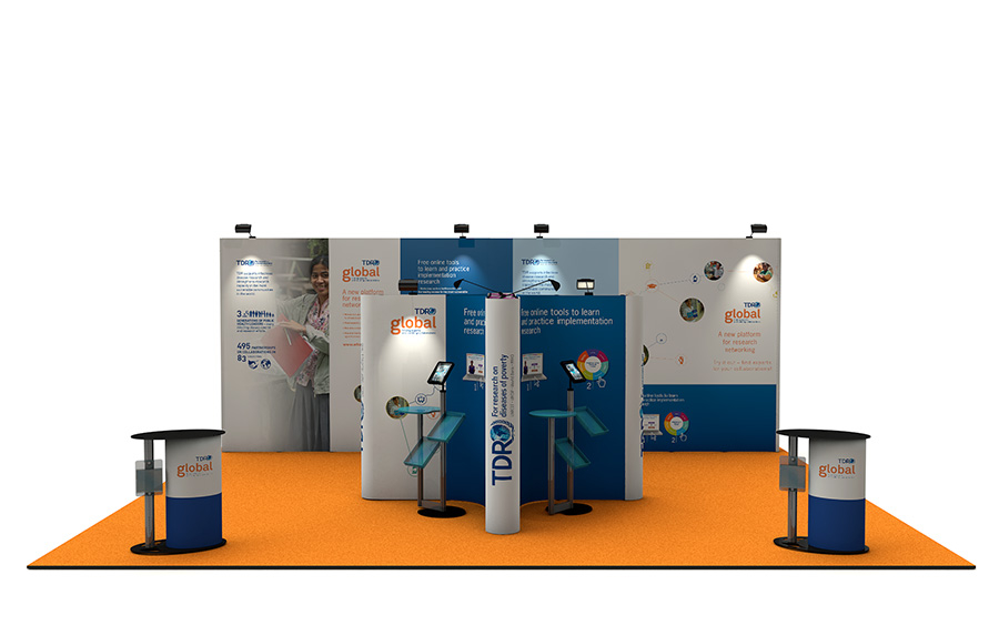 6m x 8m Linked Pop Up Exhibition Stand
