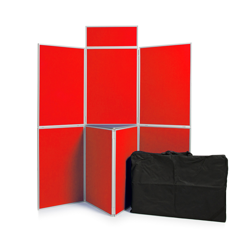 7 panel folding display board inc. header shelf and carry bag