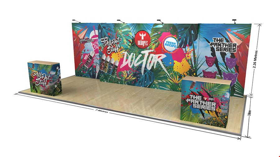 7m Modular Exhibition Stand Backdrop Dimensions 