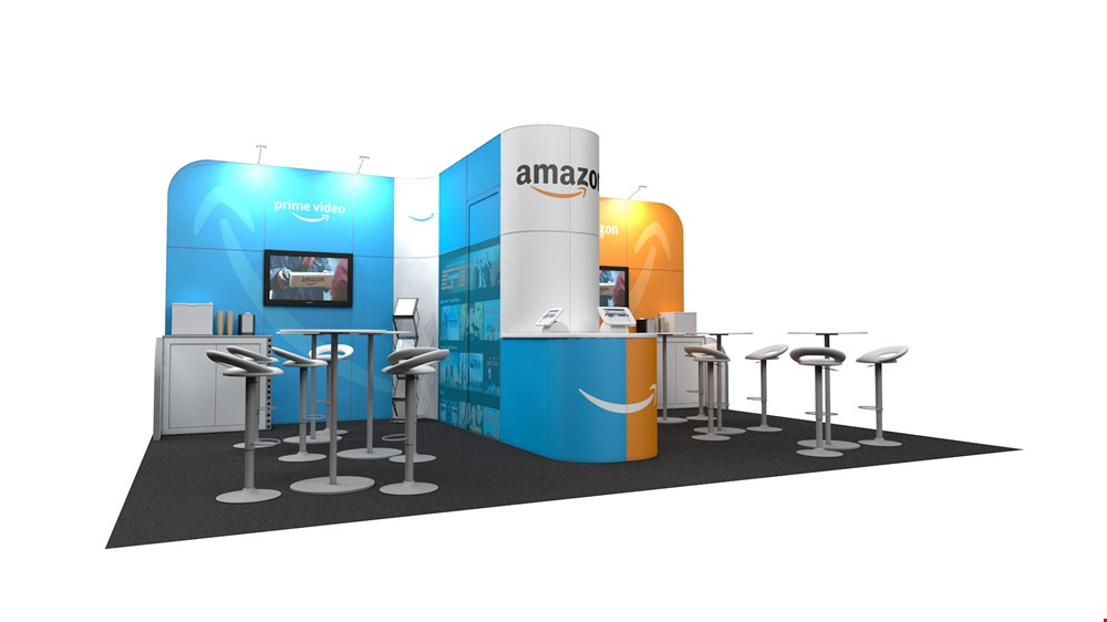 Integra® Exhibition Stand 7m x 5m Curved Backdrop Kit 50 – To Hire