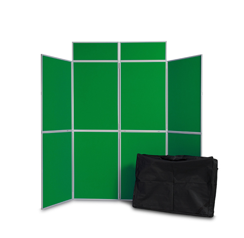 8 panel folding display board inc. header and carry bag