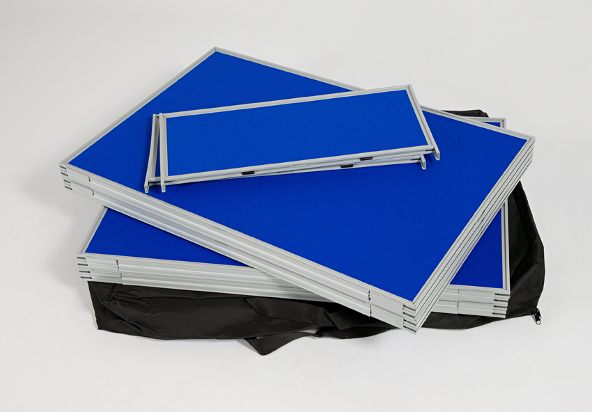 8 Panel Lightweight display board kit packs down into the included carry bag.