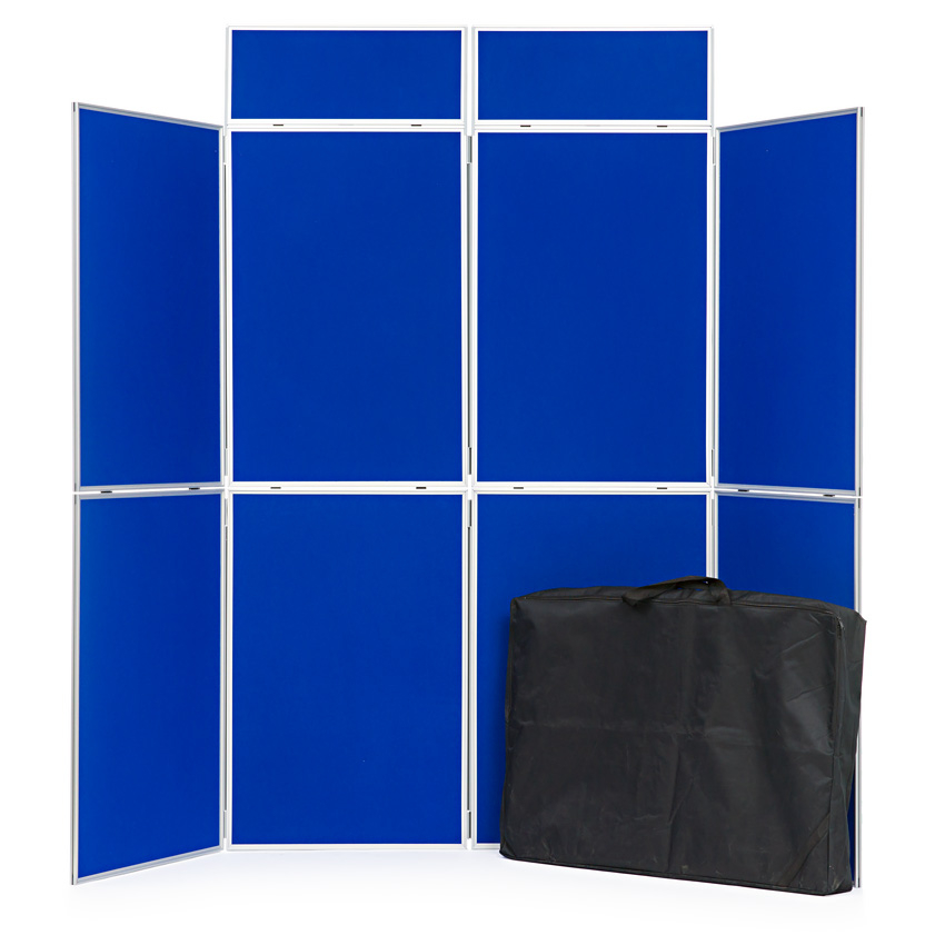 8 Panel Folding Display Board with 2 Headers and Carry Bag