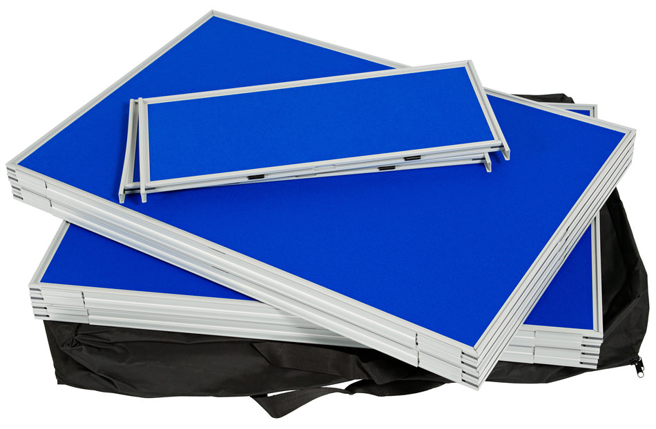 8 Panel Display Boards are lightweight and portable. Complete stand fits in the carry bag