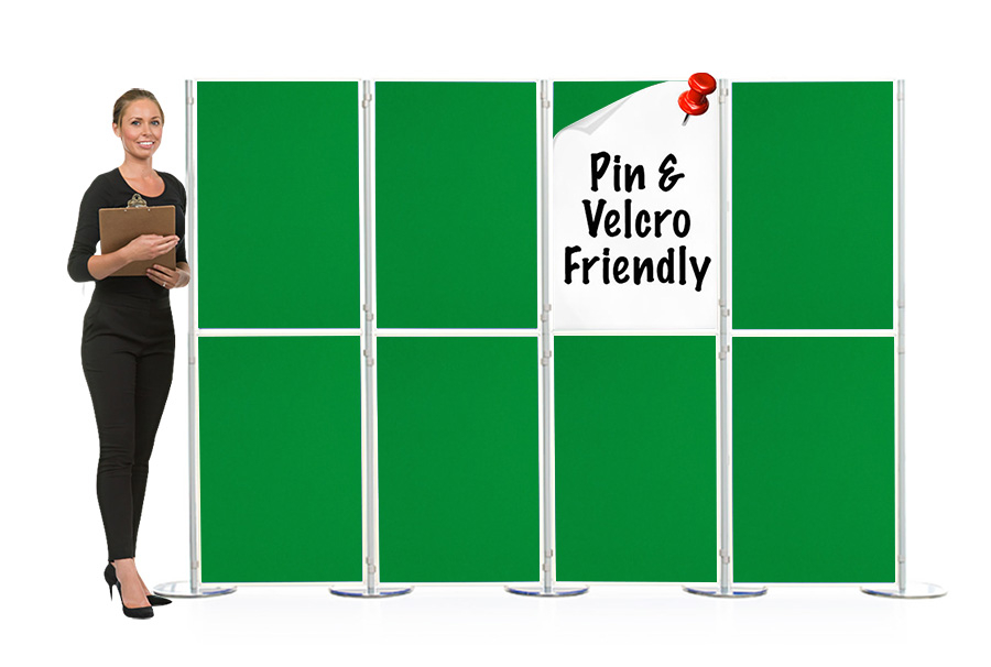 Pinnable 8 Panel and Pole Portable Display Board