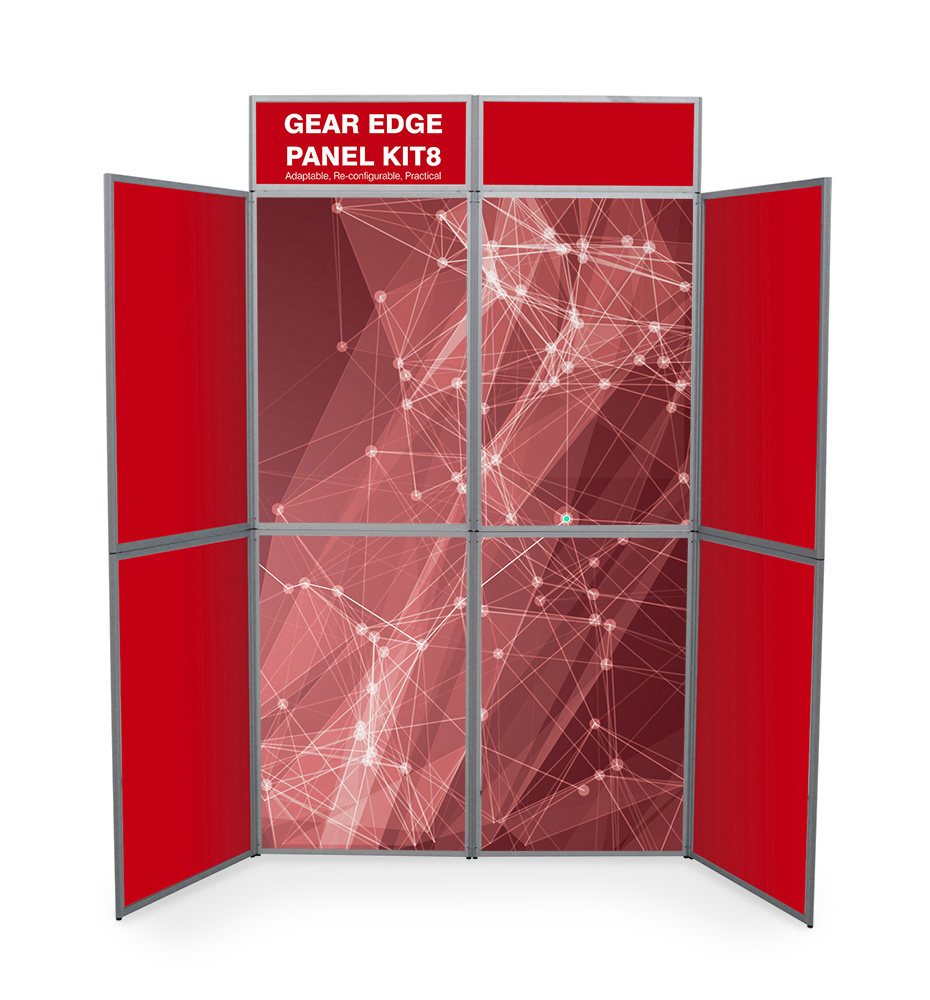 Heavy Duty Display Board with 8 Panels and 2 Headers