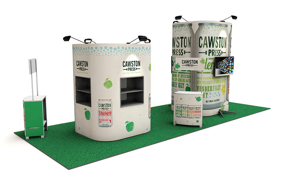 8m x 3m Linked Pop Up Exhibition Stands