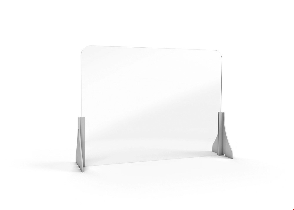 ACHOO® Crystal Clear Counter Protective Screens With Concorde Feet - Choose From 600mm Or 1000mm High