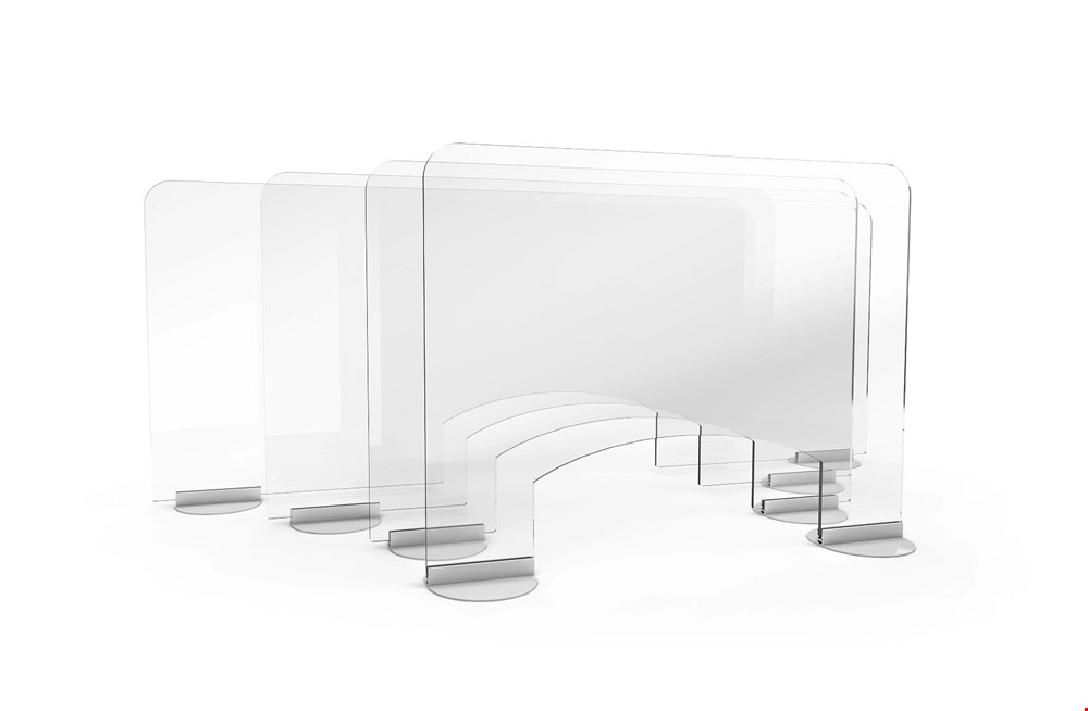 White clear store desk