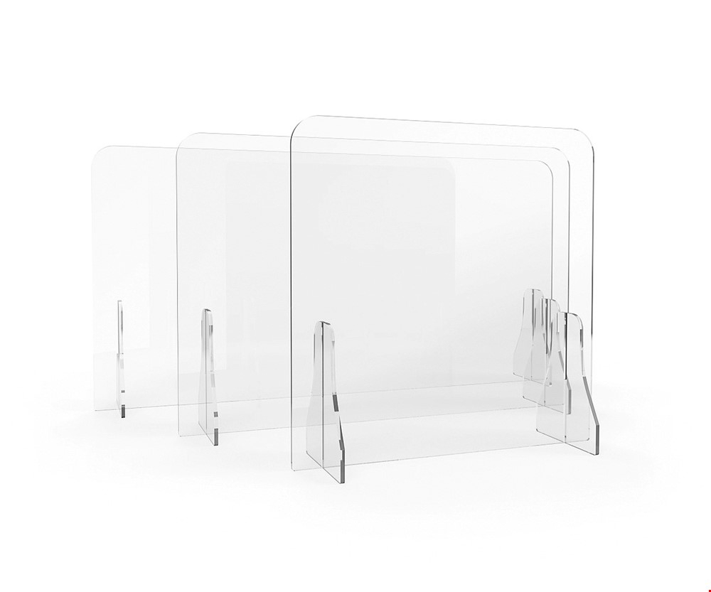 ACHOO® Crystal Clear Free Standing Perspex Screens Ideal For Desktops And Counters