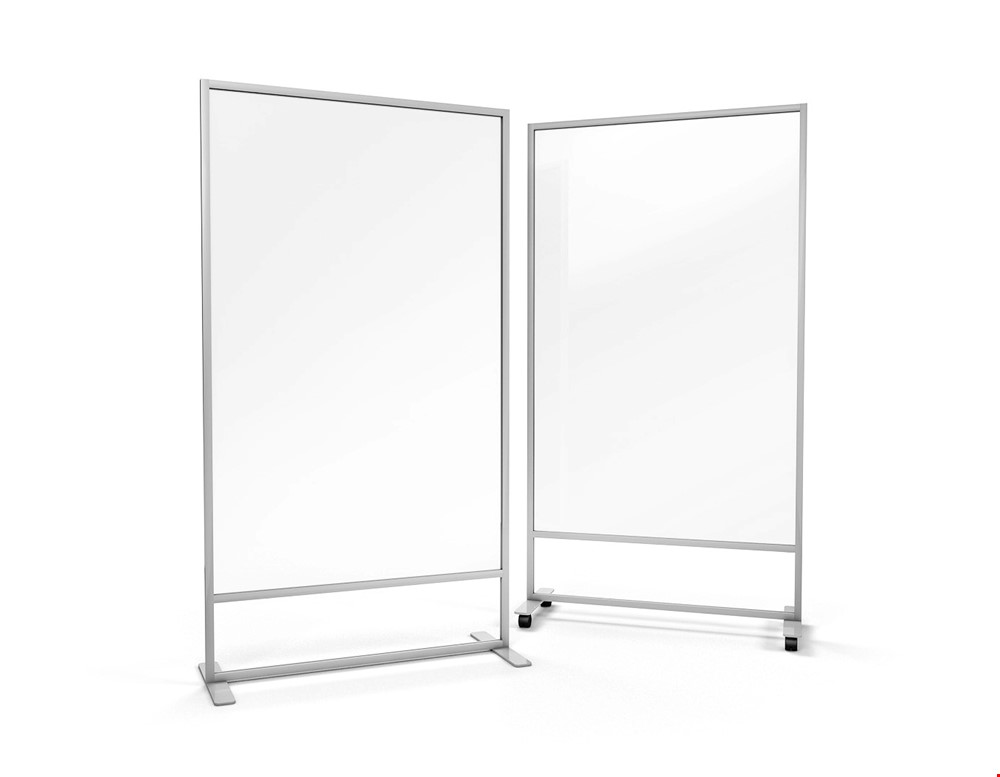 ACHOO  Crystal Clear Freestanding Office Screen Divider