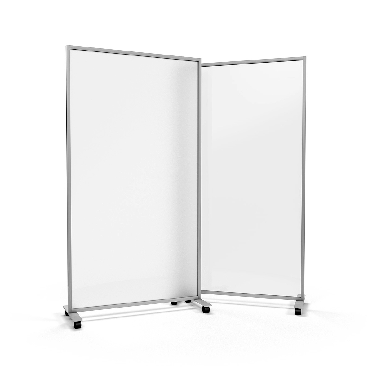 ACHOO Frosted Perspex Glass Office Divider on Wheels