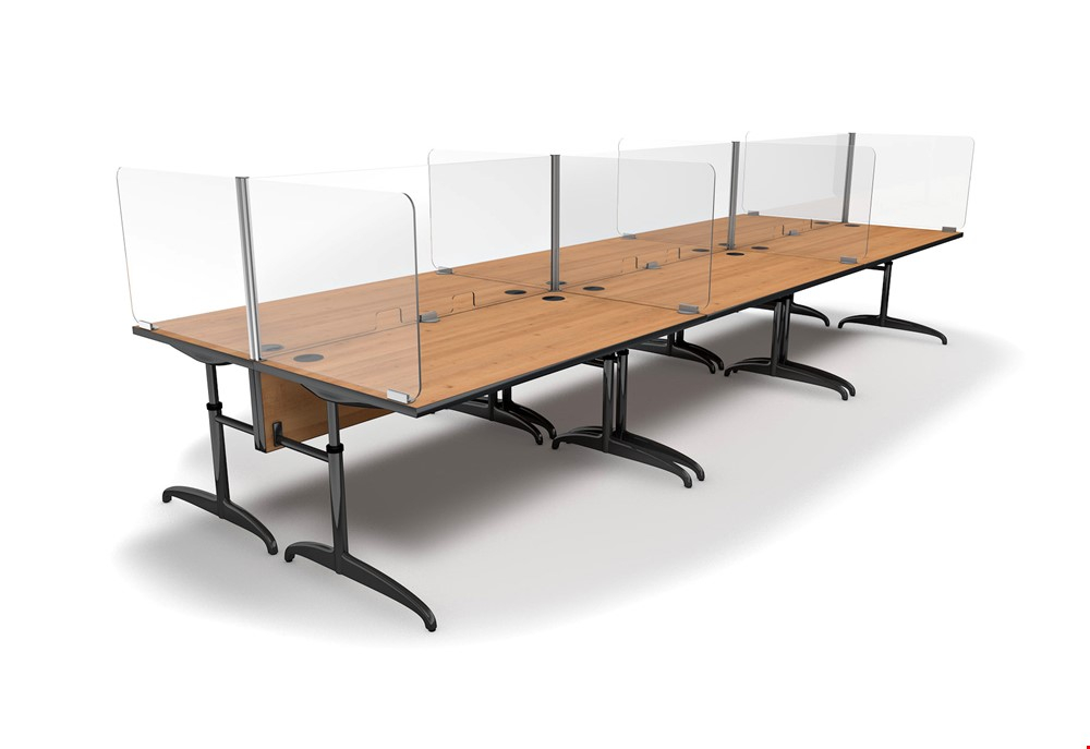 ACHOO® Modular Desk Screens For 6 Bay Workstation To Create Socially Distanced Working Environments