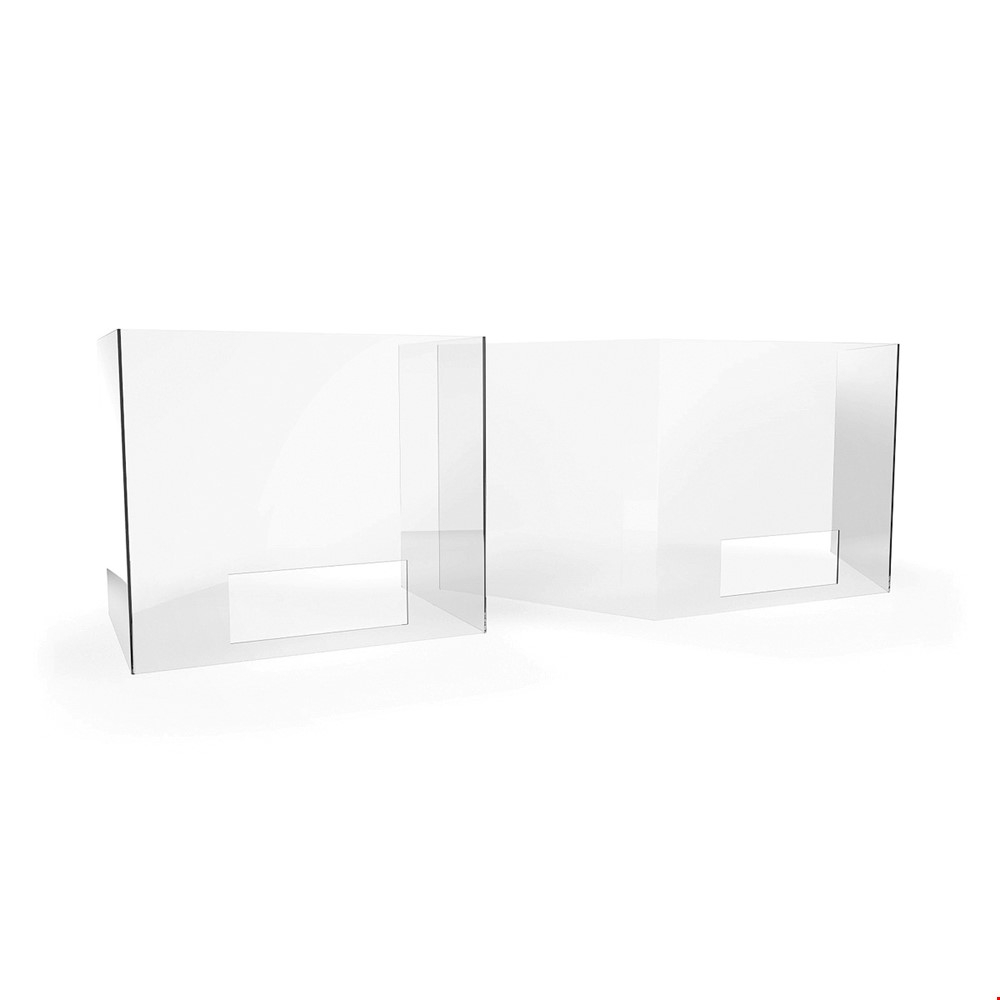 ACHOO® Perspex Screens With Service Hatch Cut Outs For Contact Free Transactions
