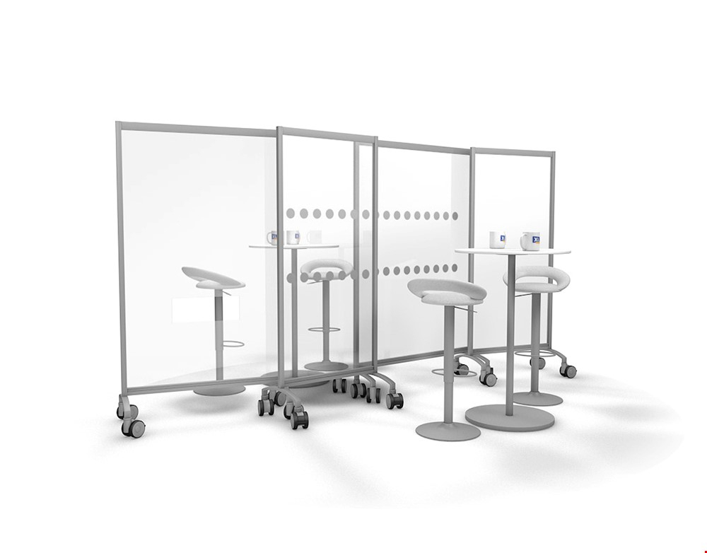 ACHOO® Portable Perspex Office Screen On Wheels 