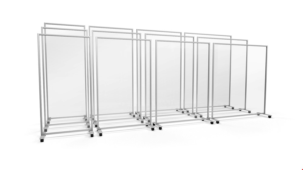 ACHOO® Screens Crystal Clear Portable Glass Office Dividers Available In A Range Of Sizes