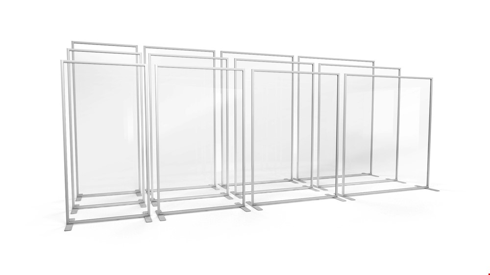 ACHOO® Screens Crystal Clear Free Standing Protective Screen With Stabilising Feet Available In A Range Of Sizes