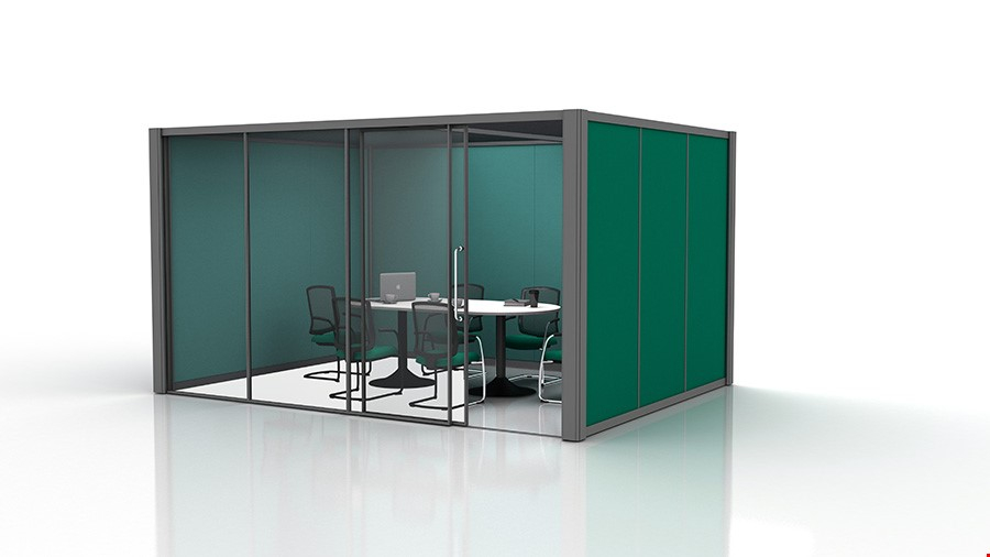 4m x 3m Acoustic Office Pods With Glass Partition