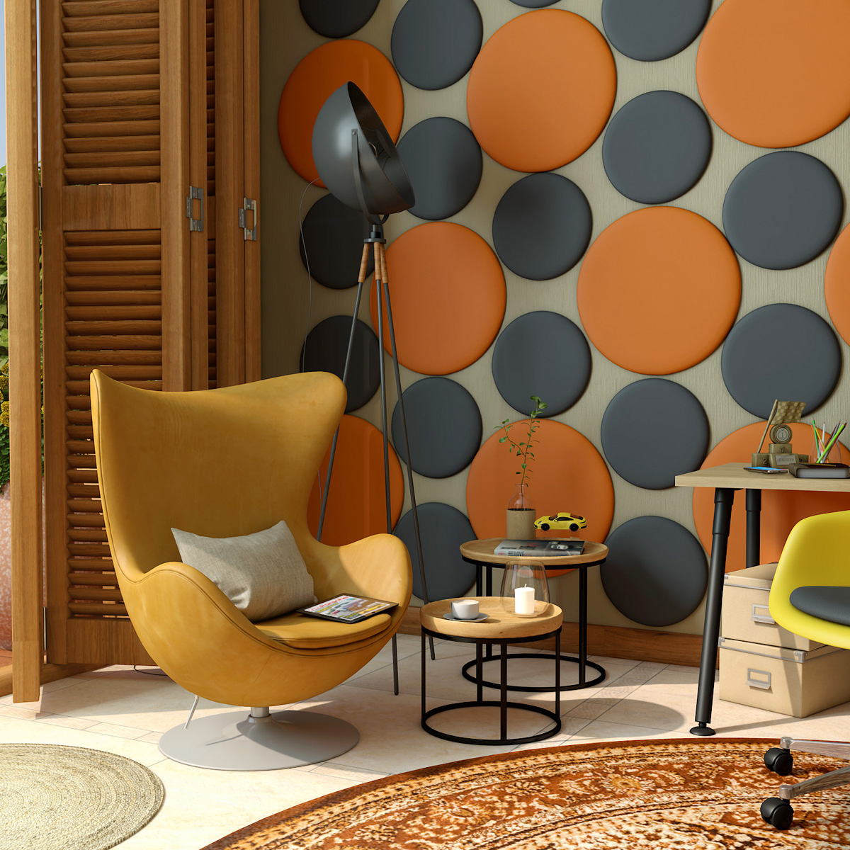 CARRERA™ Circular Acoustic Wall Panels Can Create Decorative Wall With Sound-Absorbing Qualities 