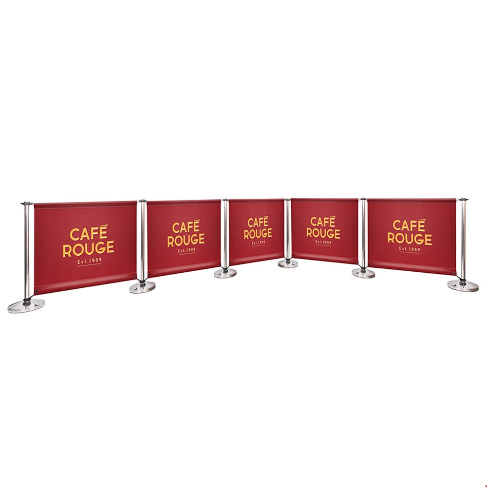 Adfresco Cafe Barrier Kit With 5 Banners