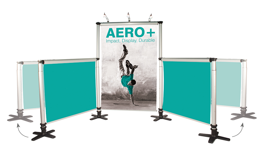 Aero Plus Roller Banner Stand Kit (Lights Not Included)