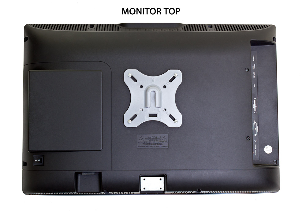 VESA bracket on back of monitor