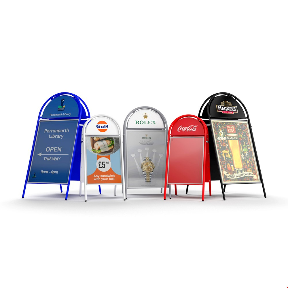 Booster A-Frame Pavement Sign Boards All Coloured Frames 