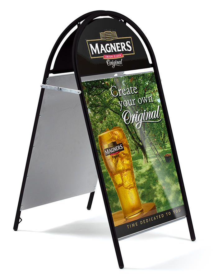 Booster A Frame Pavement Sign with Optional Posters