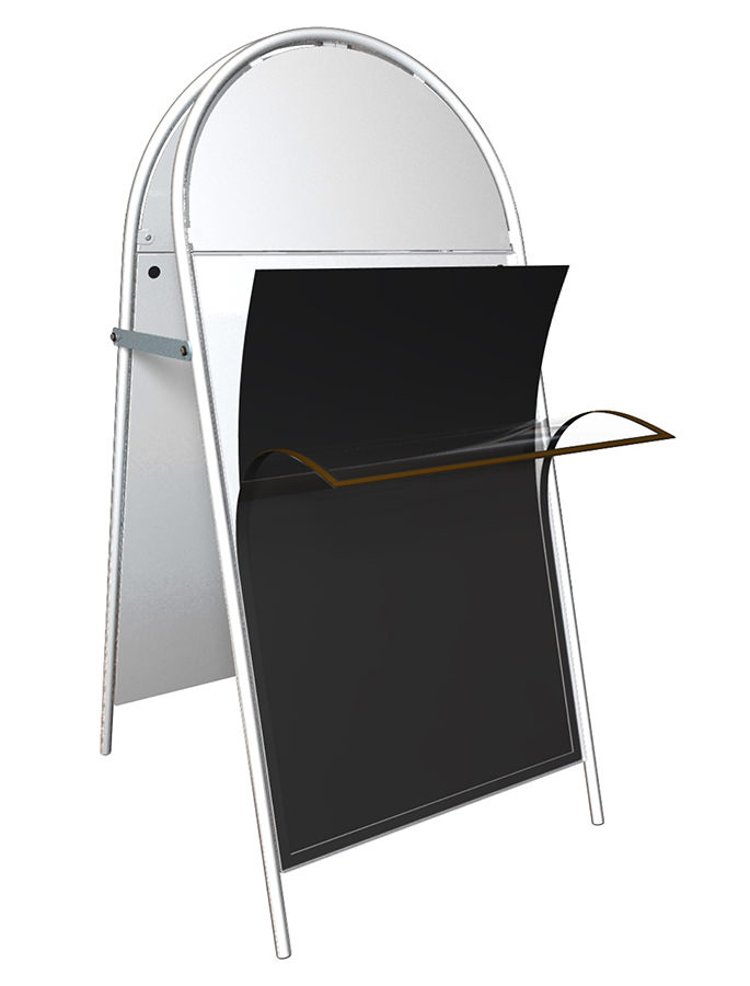 Booster A Frame Pavement Sign with Easy Change Magnetic Poster Graphics