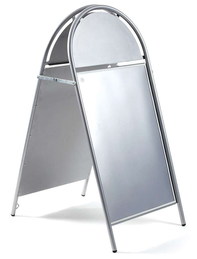 Booster A Frame Pavement Sign in Silver Grey