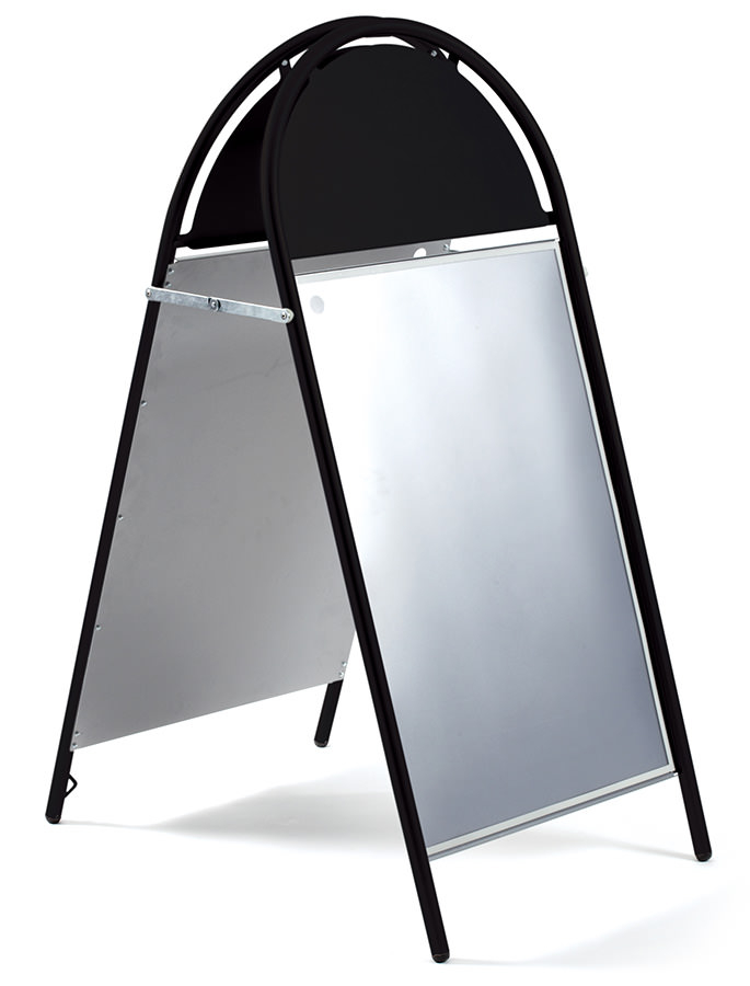 Booster A Frame Pavement Sign in Jet Black