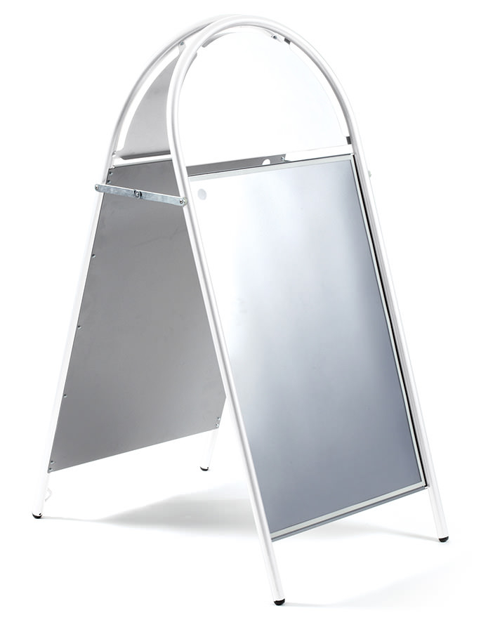 Booster A Frame Pavement Sign in Pure White