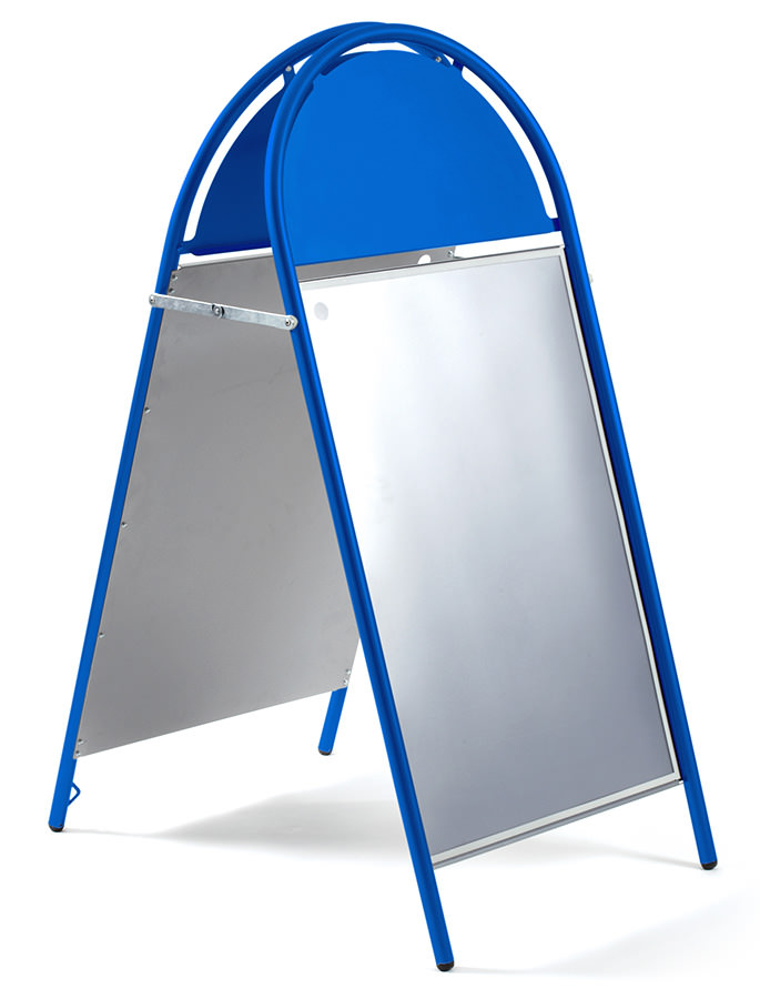 Booster A Frame Pavement Sign in Ultramarine Blue