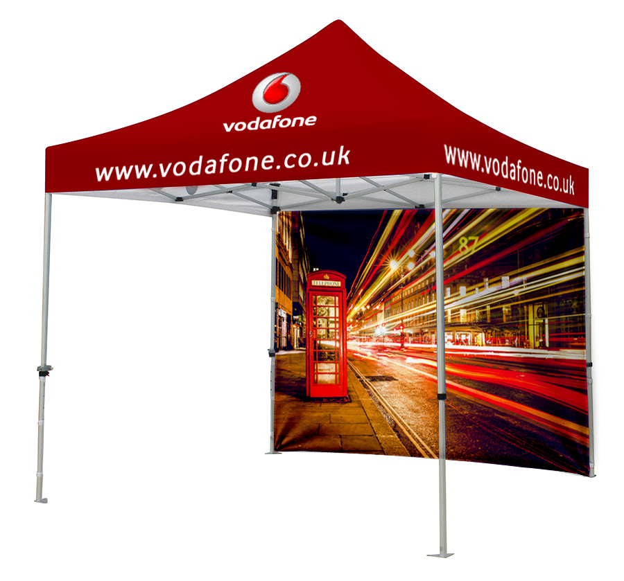 Branded Gazebo with Printed Back Wall
