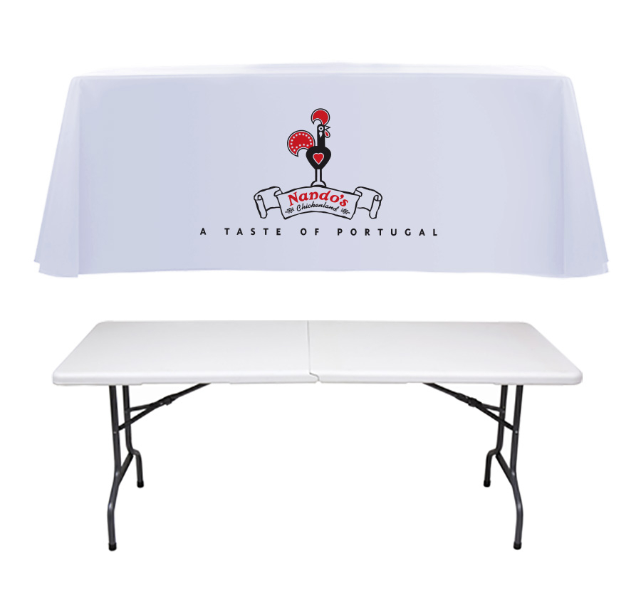 Branded Tablecloth with Folding Table Bundle