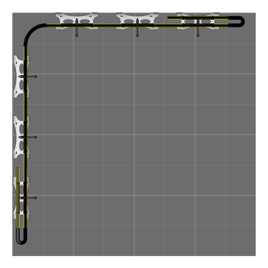 Twist 4m x 4m Open Flexible Exhibition Stand L Shaped Floor Plan