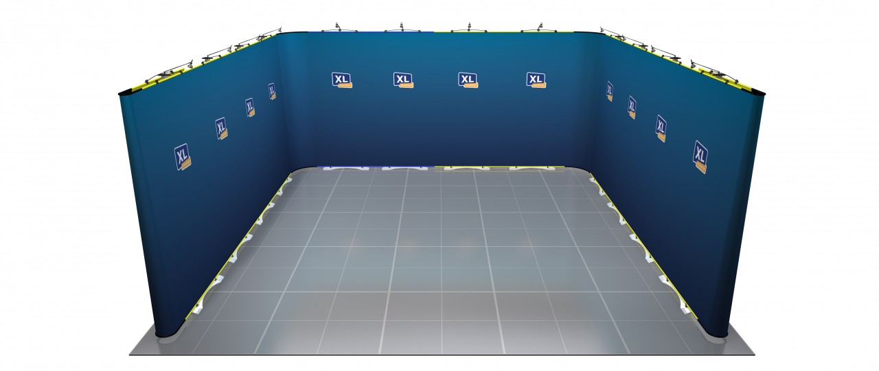 Large U-Shaped 5m x 5m Twist Banner Stand