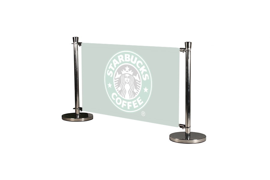 Cafe Barrier Deluxe Post (Printed Banner Sold Separately)