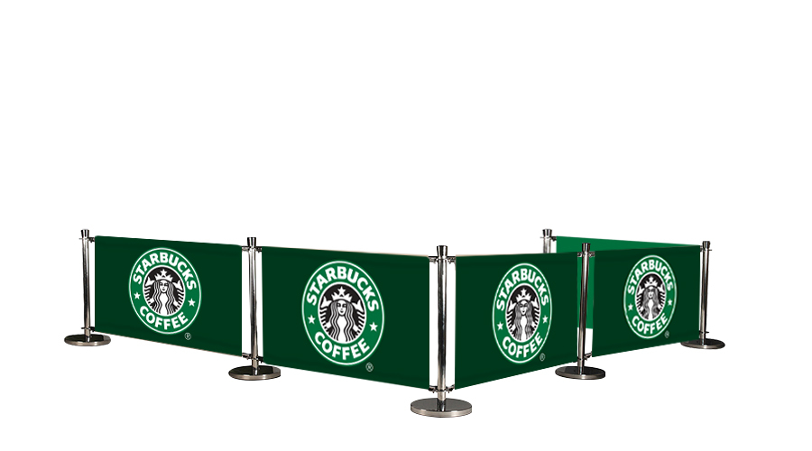 Cafe Barrier System Deluxe 5 Banners